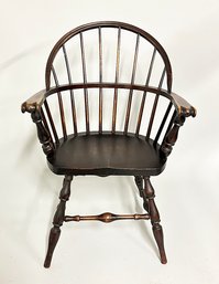 Vintage Carved Wooden Sack-Back Windsor Chair