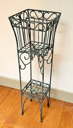 Tall Wrought Iron Basket Plant Stand