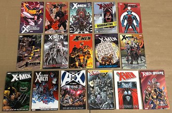 Lot Of 16 X-Men Paperback Novels / Comic Books - Marvel Comics - Approx. Cover Price $290