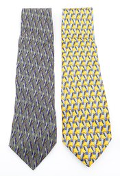 Pair Of Silk Ties From Ermenegildo Zegna - Original Cost $400
