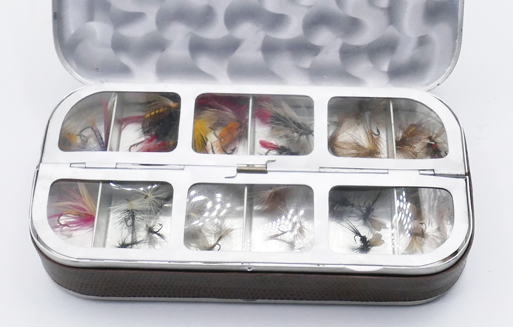 Vintage Fly Fishing Fly Lot With Case - Approx 60 Flies (1960's