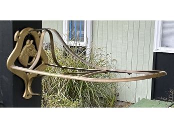 Wall Mounted Brass Saddle Rack