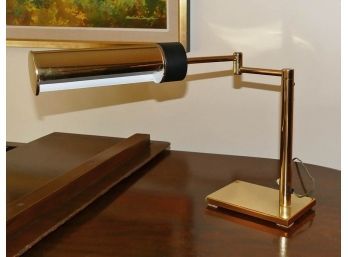 Walter Von Nessen Swing Arm Desk Lamp - Brass Finish