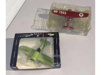 2 Diecast Airplane Banks - Ertl Texaco & 1929 Wrigley's - Never Used