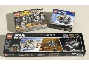 3 Different Lego Star Wars Sets - New In Sealed Boxes