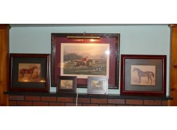 5 Pieces Of Horse & Hunting Themed Art