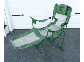 Folding Outdoor Lounge Chair And Beach Umbrella