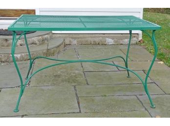 Vintage Wrought Iron Rectangular Outdoor Dining Table