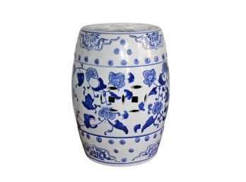 Chinese Export Blue & White Ceramic Plant Stand