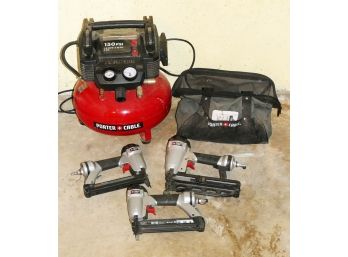 PORTER-CABLE Air Compressor Kit With 3 Nail Guns