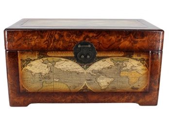 Decorative World Map Storage Box