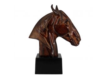 Bombay Company Bronze Finish Metal Horse Head Statue - 14' Tall