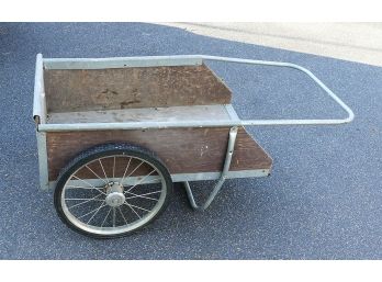 Large Wood & Metal Garden Cart