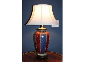 Red & Blue Decorative Ceramic Lamp