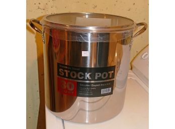 30QT Stainless Steel Stock Pot - Never Used