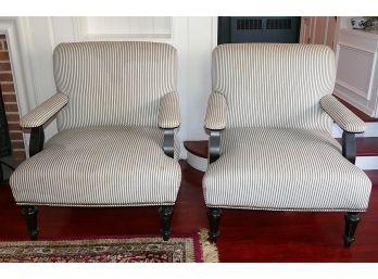 Pair Of Club Chairs - Needs Reupholstery