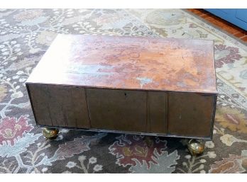 Vintage Copper Lock Box Coffee Table