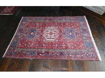 Hand Knotted Turkish Wool Area Rug - 4'10' X 6'10' (58' X 82') - Beautifully Detailed