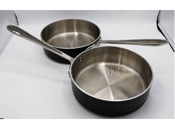 Pair Of All-Clad Ltd 3QT Handled Saucepans