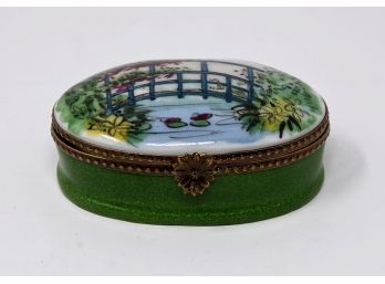 Limoges France Claude Monet Foundation Hand-Painted Trinket Box