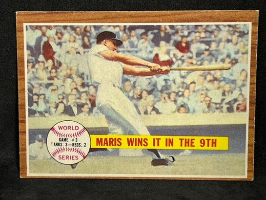 1962 TOPPS ROGER MARIS WINS IT IN THE 9TH