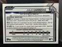 2021 BOWMAN CHROME 1ST CARD JULIO CARRERAS AUTO SPECKLE REFRACTOR SP GEM MINT