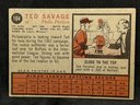 (2) 1962 TOPPS TED SAVAGE ROOKIE STAR & JOHNNY CALLISON - PHILLIES LOT