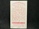 1934 Gallaher Ltd. Champions Card # 30 DENSMORE SHUTE