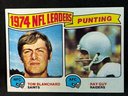 1975 TOPPS PUNTING LEADERS RAY GUY & 1975 TOPPS RAY GUY