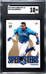 2022 TOPPS CROWN COLLECTION JULIO RODRIGUEZ ROOKIE CARD SPEEDSTERS GEMMINT 10