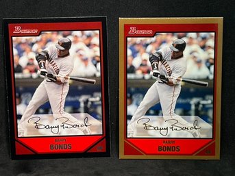 2007 BOWMAN DP BARRY BONDS BASE AND GOLD BORDER PARALLEL