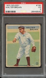 1933 GOUDEY WALTER BROWN PSA 3!     SPORTS CARDS