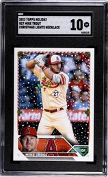 2023 TOPPS HOLIDAY MIKE TROUT - SHORT PRINT CHRISTMAS LIGHTS NECKLACE