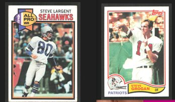 1979 TOPPS STEVE LARGENT & 1982 TOPPS STEVE GROGAN