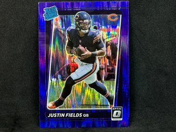 2021 PANINI DONRUSS OPTIC RATED ROOKIE JUSTIN FIELDS PURPLE PRIZM SPORTS CARDS