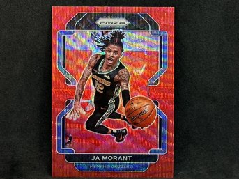 2021-22 PANINI PRIZM JA MORANT RED PRIZM    SPORTS CARDS