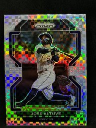 2022 PANINI PRIZM JOSE ALTUVE CHECKERBOARD PRIZM SHORT PRINT TO 75!! SPORTS CARDS!