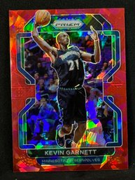 2021-22 PANINI PRIZM KEVIN GARNETT RED CRACKED ICE PRIZM!  SPORTS CARDS