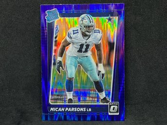 2021 PANINI OPTIC MICAH PARSONS RATED ROOKIE PURPLE SHIMMER!
