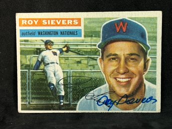 1956 TOPPS ROY SIEVERS AUTOGRAPH