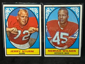 (2) 1967 TOPPS JERRY STURM & NEMIAH WILSON