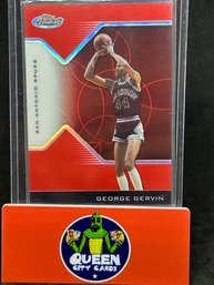 2005 TOPPS FINEST GEORGE GERVIN SHORT RED REFRACTOR PRINT TO 149