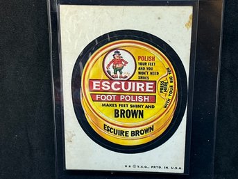 1975 TOPPS WACKY PACKAGES ESCUIRE FOOT POLISH
