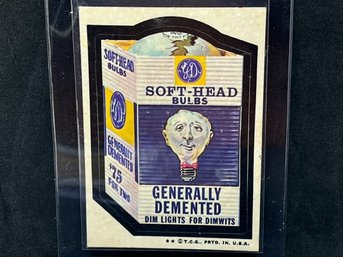 1975 TOPPS WACKY PACKAGES SOFT-HEAD BULBS