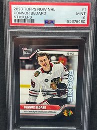 2023 TOPPS NOW NHL CONNOR BEDARD ROOKIE PSA 9!