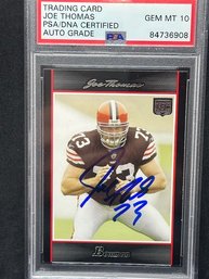 2007 BOWMAN JOE THOMAS RC AUTO! GEM MINT - HALL OF FAMER