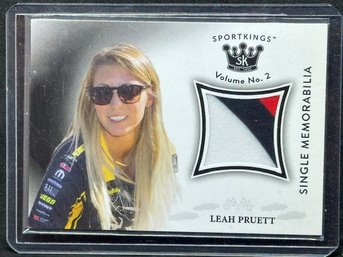 2020 SPORTKINGS LEAH PRUETT MEMORABILIA CARD RACE WORN SHIRT