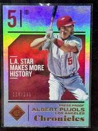 2018 CHRONICLES ALBERT PUJOLS FOIL SHORT PRINT /299