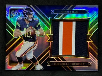 2017 PANINI SELECT MITCHELL TRUBISKY  ROOKIE SILVER PRIZM SICK GAME-USED PATCH /99