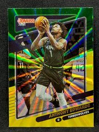 2021-22 DONRUSS ANTHONY EDWARDS GREEN YELLOW PARALLEL